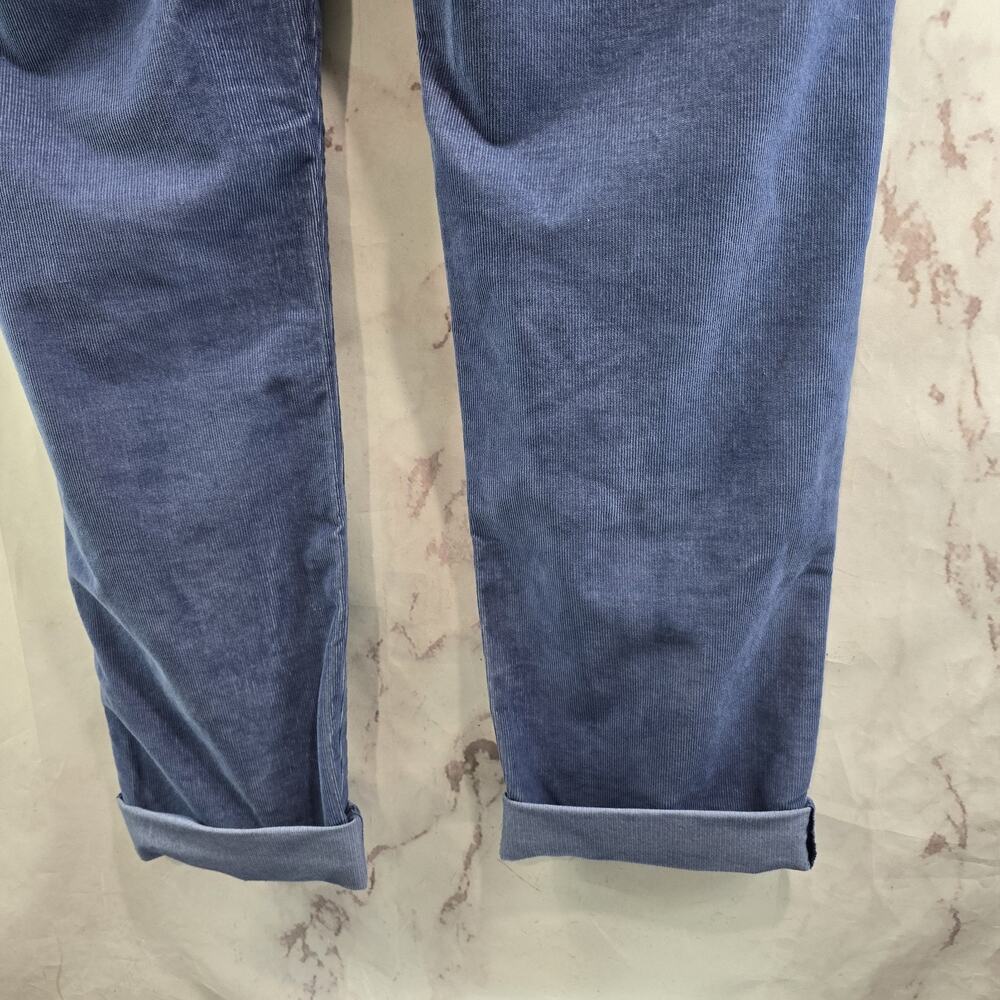Carve Designs Pants Womens 12 Light Blue Corduroy High Rise Raw Hem Carson - Picture 8 of 13